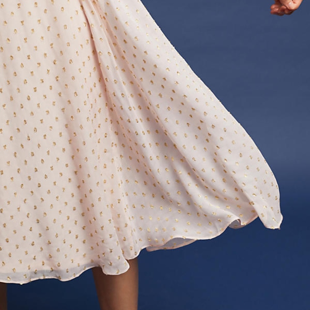 Anthropologie Blushed Metallic Halter Dress - Picture 5 of 8